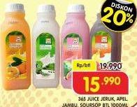 Promo Harga 365 Juice Jeruk, Apel, Jambu, Sirsak 1000 ml - Superindo