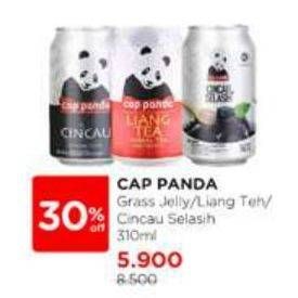Promo Harga Cap Panda Minuman Kesehatan Cincau Selasih, Liang Teh, Cincau 310 ml - Watsons