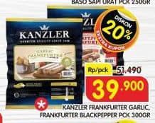 Promo Harga Kanzler Frankfurter Garlic, Black Pepper 300 gr - Superindo