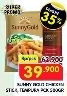 Promo Harga Sunny Gold Chicken Stick/Tempura  - Superindo