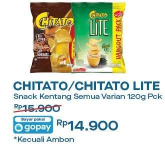 Promo Harga CHITATO/ CHITATO LITE Snack Kentang all varian 120 g  - Indomaret