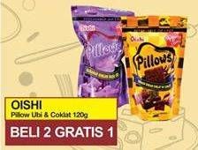 Promo Harga OISHI Pillows Ubi, Coklat per 2 pouch 120 gr - Yogya