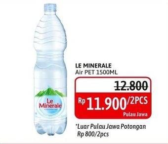 Promo Harga Le Minerale Air Mineral 1500 ml - Alfamidi