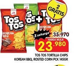 Promo Harga Tos Tos Snack Roasted Corn, Korean BBQ 145 gr - Superindo