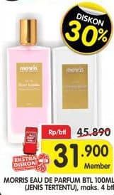 Promo Harga Morris Eau De Parfum 100 ml - Superindo