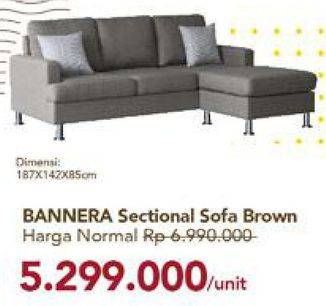 Promo Harga Bannera Sectional Sofa  - Carrefour