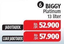 Promo Harga BIGGY Container Box Platinum 13 ltr - Lotte Grosir