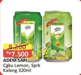 Promo Harga Adem Sari Ching Ku Herbal Lemon, Sparkling Herbal Lemon 320 ml - Alfamart