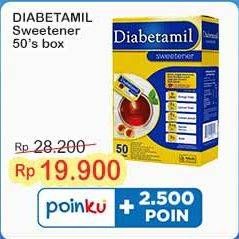 Promo Harga Diabetamil Sweetener per 50 sachet 1 gr - Indomaret