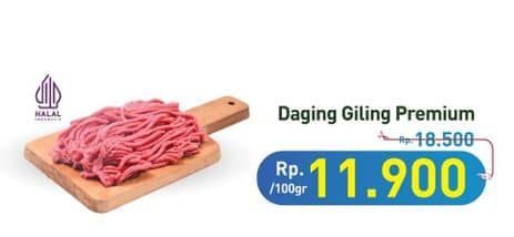 Promo Harga Daging Giling Sapi Premium per 100 gr - Hypermart