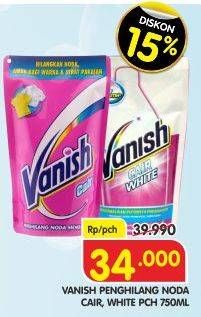 Promo Harga VANISH Penghilang Noda Cair Pink, White 750 ml - Superindo