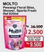 Promo Harga Molto Pewangi Floral Bliss, Flower Shower, Sports Fresh 820 ml - Alfamart