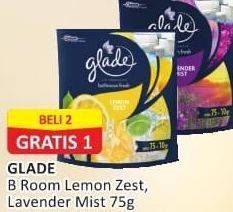 Promo Harga Glade Bathroom Lemon Zest, Lavender Mist 85 gr - Alfamart