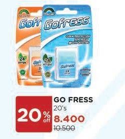 Promo Harga GO FRESS Refreshing Oral Care Strips 24 pcs - Watsons