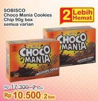 Promo Harga CHOCO MANIA Choco Chip Cookies All Variants per 2 box 90 gr - Indomaret