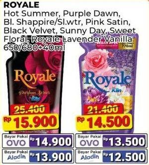 Promo Harga So Klin Royale Parfum Collection Hot Summer, Purple Dawn, Blue Sapphire, Pink Satin, Black Velvet 650 ml - Alfamart