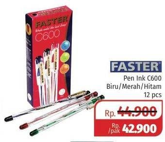 Promo Harga FASTER Pen Ink C600 12 pcs - Lotte Grosir