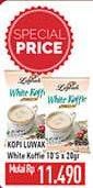 Promo Harga Luwak White Koffie per 10 sachet 20 gr - Hypermart