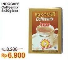 Promo Harga Indocafe Coffeemix per 5 sachet 20 gr - Indomaret