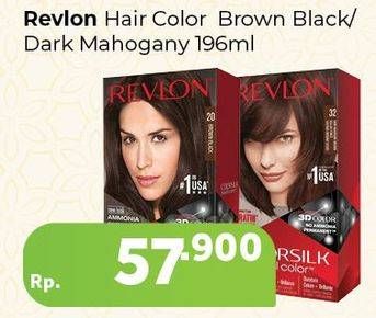 Promo Harga REVLON Hair Color Brown Black, Dark Mahogany Brown 196 ml - Carrefour