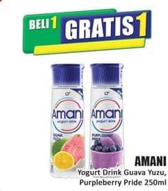 Promo Harga Amani Yoghurt Drink Guava Yuzu, Purpleberry Pride 250 ml - Hari Hari
