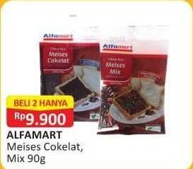 Promo Harga ALFAMART Meises Cokelat, Choco Meises Mix 90 gr - Alfamart