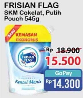 Promo Harga Frisian Flag Susu Kental Manis Cokelat, Putih 545 gr - Alfamart