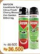 Promo Harga Baygon Insektisida Spray Cherry Blossom, Citrus Fresh, Zen Garden 600 ml - Indomaret