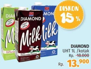 Promo Harga DIAMOND Milk UHT 1000 ml - LotteMart