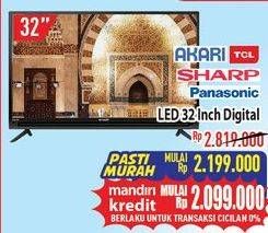 Promo Harga AKARI/TCL/SHARP/PANASONIC LED TV  - Hypermart