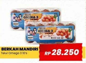 Promo Harga Berkah Mandiri Mandiri Telur Omega 3 10 pcs - Yogya