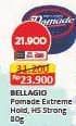 Promo Harga Bellagio Homme Pomade Natural Shine Extreme Hold Black, High Shine Strong Hold Red 80 gr - Alfamart