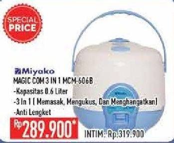 Promo Harga MIYAKO MCM-606 B Magic Com  - Hypermart