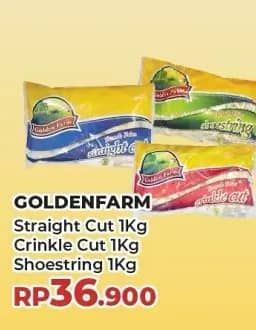 Promo Harga Golden Farm French Fries Straight, Crinkle, Shoestring 1000 gr - Yogya