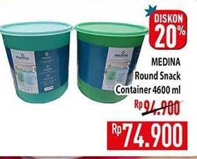 Promo Harga Medina Round Snack Container  - Hypermart