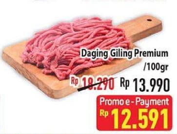 Promo Harga Daging Giling Sapi Premium per 100 gr - Hypermart