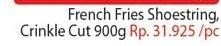 Promo Harga FINNA French Fries Shoestring, Crinkle Cut 900 gr - Hari Hari