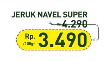 Promo Harga Jeruk Navel Super per 100 gr - Hypermart