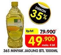 Promo Harga 365 Minyak Jagung 1000 ml - Superindo