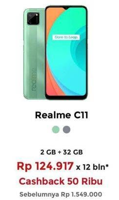 Promo Harga REALME C11 Mint Green 2GB/32GB, Pepper Grey 2GB/32GB  - Erafone