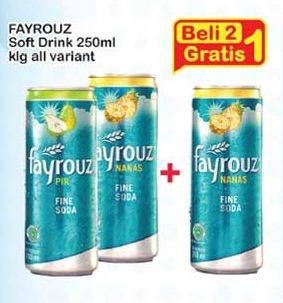 Promo Harga FAYROUZ Fine Soda All Variants per 2 kaleng 250 ml - Indomaret