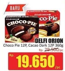 Promo Harga DELFI Orion Choco Pie Dark, Original per 12 pcs 30 gr - Hari Hari