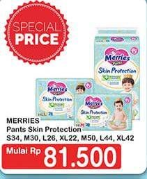 Promo Harga Merries Pants Skin Protection L44, M30, XL42, M50, S34, XL22, L26 22 pcs - Hypermart