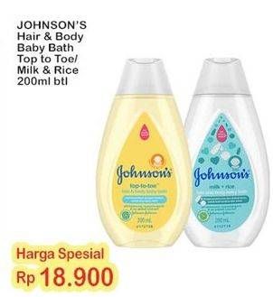 Promo Harga Johnsons Baby Wash Top To Toe/Johnsons Baby Milk Bath   - Indomaret