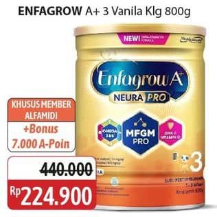 Promo Harga Enfagrow A+3 Susu Bubuk Vanilla 800 gr - Alfamidi