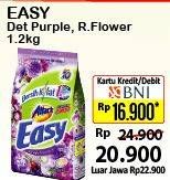 Promo Harga ATTACK Easy Detergent Powder Purple Blossom, Romantic Flower 1200 gr - Alfamart