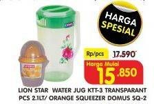 Promo Harga LION STAR Water Jug 2100ml/Orange Squeezer Domus SQ-2  - Superindo
