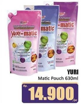 Promo Harga Yuri Matic Detergent Liquid 630 gr - Hari Hari