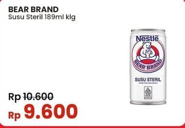 Promo Harga Bear Brand Susu Steril 189 ml - Indomaret