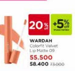 Promo Harga WARDAH Colorfit Velvet Matte Lip Mousse 09 4 gr - Watsons